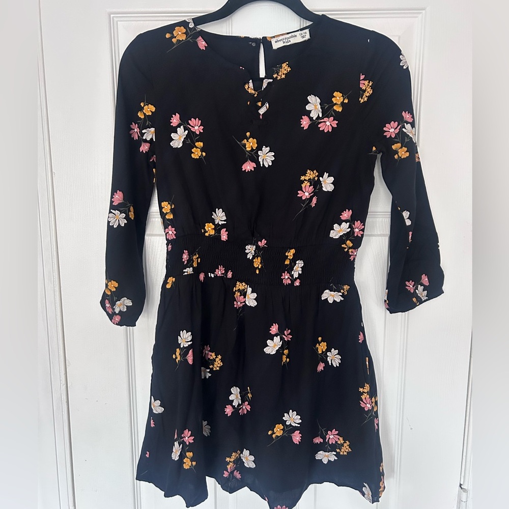 Abercrombie Kids Cinched Waistband Long Sleeve Dress -size 13/14